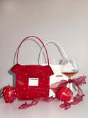 Velvet Flower Bucket Bag
