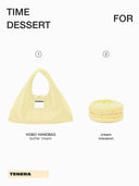 (Milkyellow)Classic Hobo Bag - TENERA Velvet Collection - TENERA