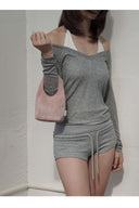 Small Suede Reversible Pouch