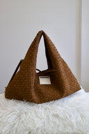 Handwoven Suede Classic Hobo Bag