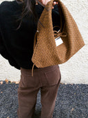 Handwoven Suede Classic Hobo Bag