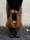 Handwoven Suede Classic Hobo Bag