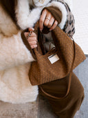 Handwoven Suede Classic Hobo Bag