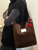 (Chocolate Velvet)Large Bucket Bag-TENERA Velvet Collection - TENERA
