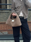 Handwoven Classic Suede Hobo Bag