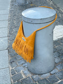 Mini Suede Shoulder Bag with Fringe