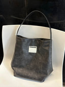 (Washed Black)Bucket Tote Bag-TENERA Vintage Collection - TENERA