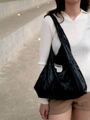 (Obsidian Black)Ballerina Linen Shoulder Bag-TENERA Ballerina Collection - TENERA