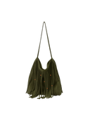 Large Suede Fringe Bucket Bag
