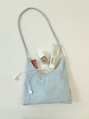 TENERA Ash Blue Still Life Suede Mini Shoulder Bag