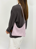 TENERA Purple Still Life Suede Mini Shoulder Bag